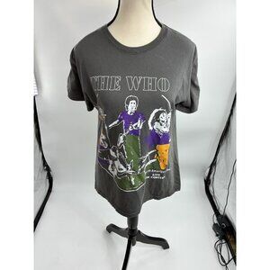 The Who Band Tee Womens Size M Gray Graphic T Shirt North American Tour Concert